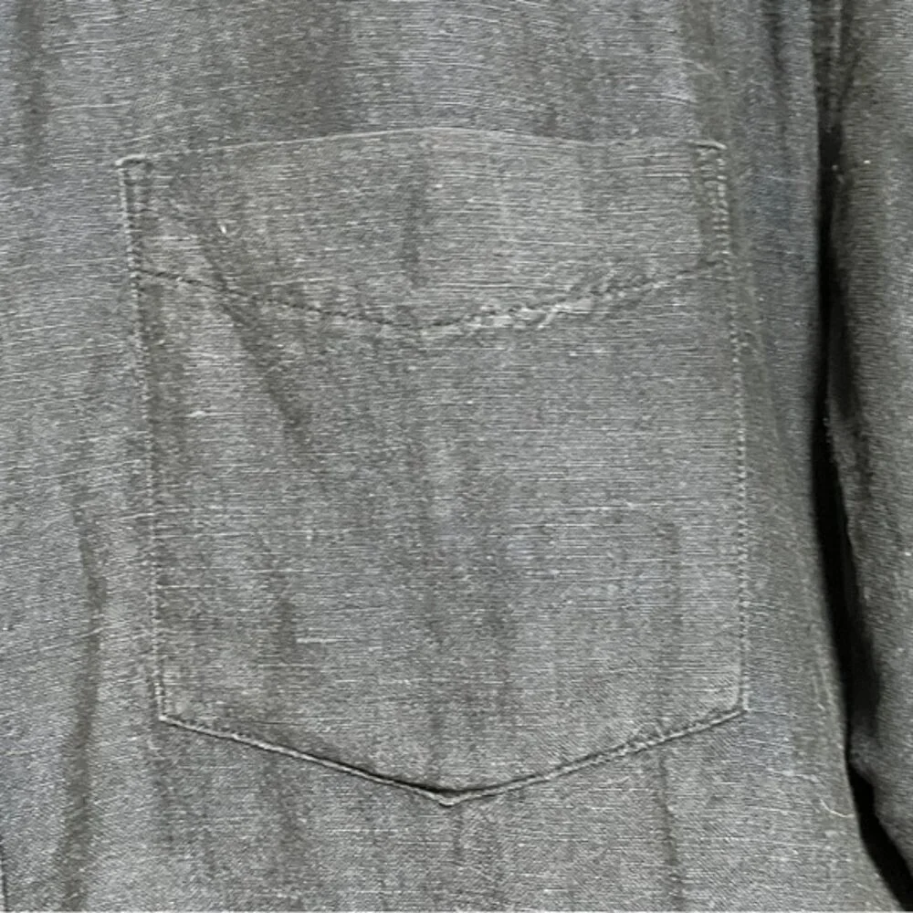 Banana Republic Navy Linen Cotton Long Sleeve Shirt M
